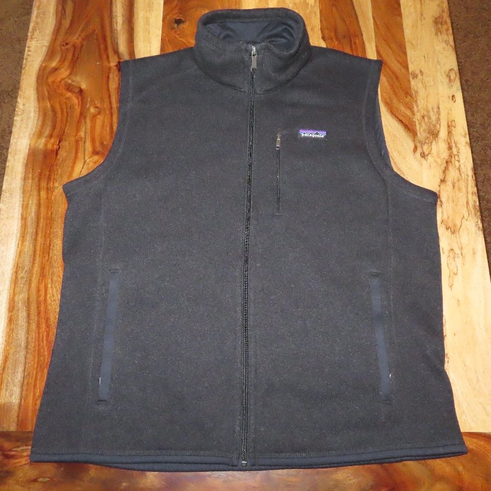 Patagonia Better Sweater Vest Black Full Zip - L